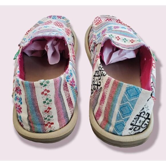 Sanuk Vagabond Slip On Canvas Sidewalk Surfers Shoes Size 5 US Pink - Picture 5 of 8
